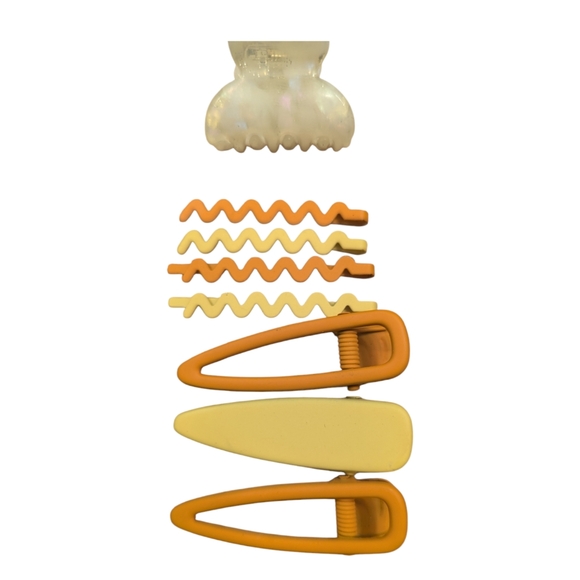 Berry | 8 Piece Hair Clip and Hairpins Set | Orange and Yellow | New - Picture 3 of 4